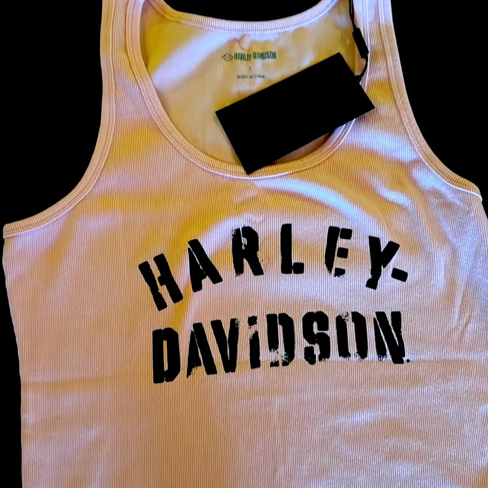 Pink/Salmon Harley Davison Tank Top With Tags.